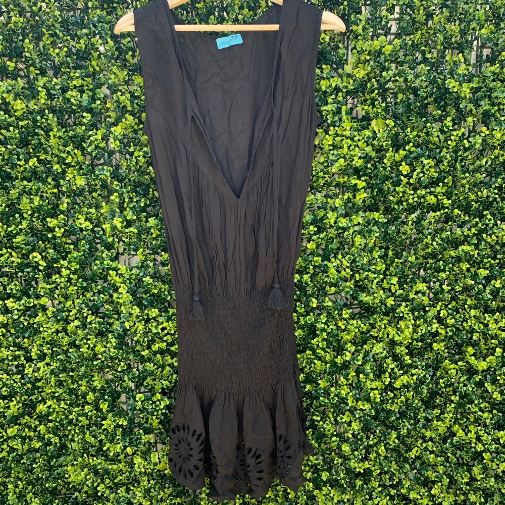 Letarte Cinch-waist Black Dress